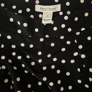 White House Black Market Black and White Polka Dot Size 2